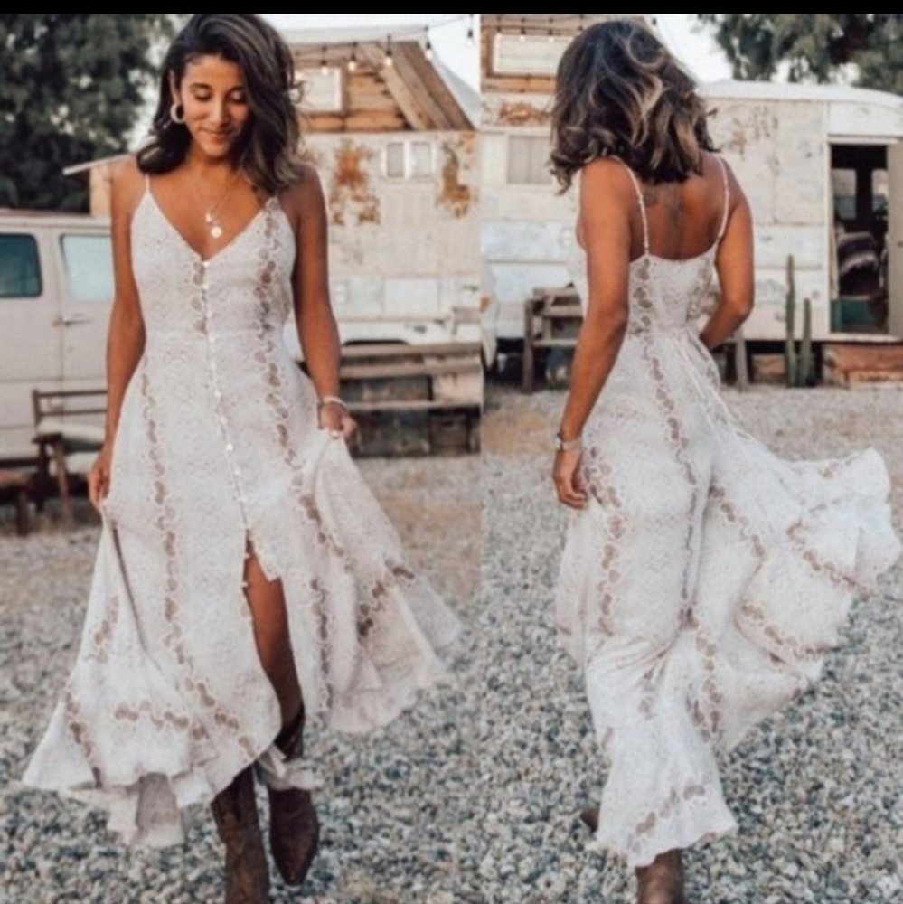 Snakeskin look print high low dress